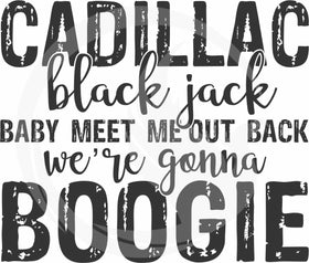 Cadillac Black Jack Baby Meet Me Outback SVG - Boot Scoot N Boogie SVG - Country Music SVG - Brooks N Dunn SVG - Country Music HTV - Country Music Graphic