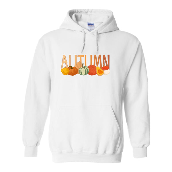 Cute Autumn Hoodie - Pumpkins and Gourds - Cute Hoodie - Fall Hoodie - Cute Fall Hoodie