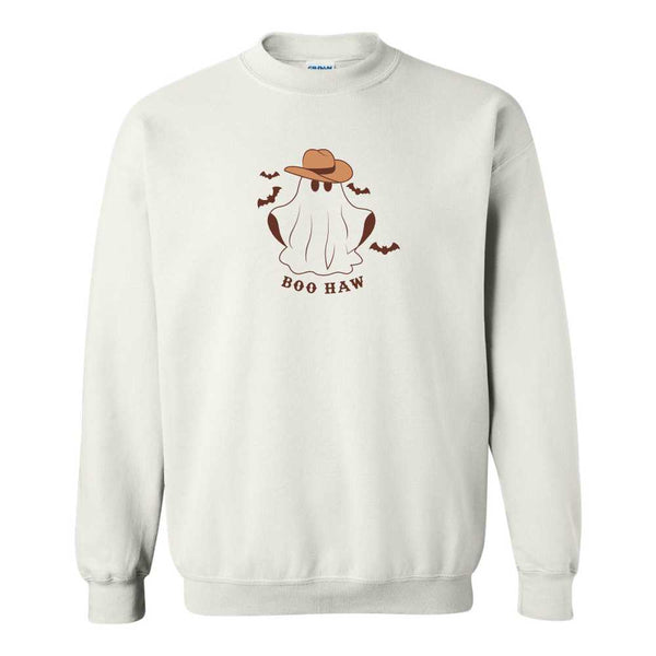 Boo Haw - Cowboy Ghost - Cute Halloween Sweat Shirt - Halloween T-shrit - October Sweat Shirt - Sweater Weather - Cute Sweater - Spooky Sweat Shirt
