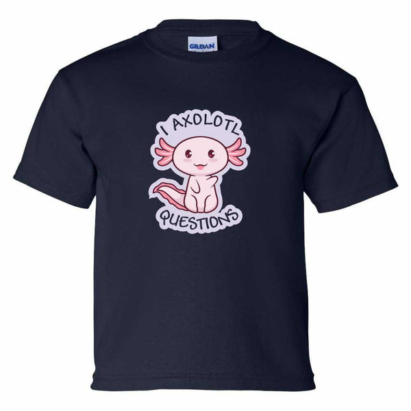 Axolotl T-shirt - Cute Youth T-shirt - I Axolotle Questions T-shirt - Cute Axolotl T-shrit - Kid's Summer T-shirt - Cute Kids T-shirt - Back to School T-shirt