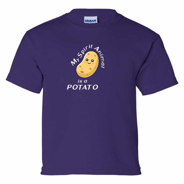 My Spirit Animal Is A Potato - Cute Youth T-shirt - - Potato T-shirt - Kids Potato T-shirt - Kid's Summer T-shirt - Cute Kids T-shirt - Back to School T-shirt