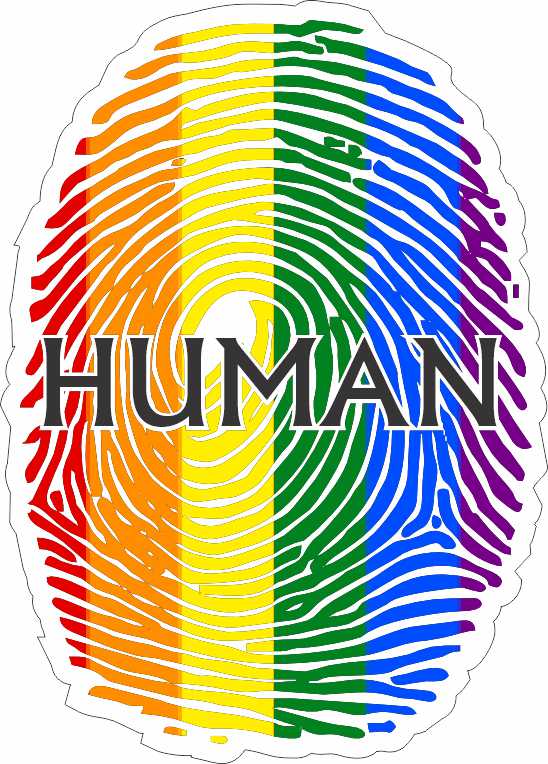 Human Rainbow Finger Print- Pride Stickers - Pride Car Decals - Car Stickers - Rainbow Stickers - Canada Pride Decals -Pride Parade Stickers - LGTBQ+ Decals