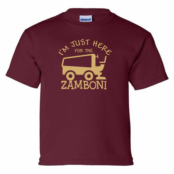 Cute Kids T-shirt - Funny Kids Sayin T-shirt - Kids T-shirt - I'm Just Here For The Zamboni T-shirt - Hockey T-shirt - Kids Hockey T-shirt - NHL Fan T-shirt - Zamboni T-shirt