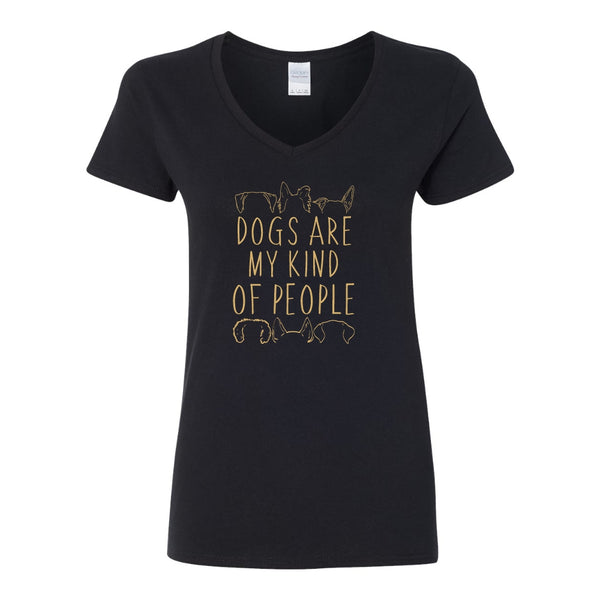 Cute Dog Vneck - Dogs Are My Kinda People - Cute Dog Quotes - Dog Lovers T-shrit - Labradoodle T-shrit - Dog Mom T-shirt