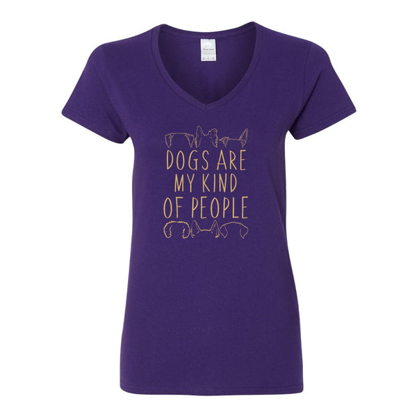 Cute Dog Vneck - Dogs Are My Kinda People - Cute Dog Quotes - Dog Lovers T-shrit - Labradoodle T-shrit - Dog Mom T-shirt
