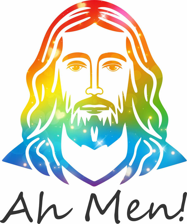 Ah Men - Pride Stickers - Pride Car Decals - Car Stickers - Rainbow Stickers - Canada Pride Decals -Pride Parade Stickers - LGTBQ+ Decals - Gay Jesus