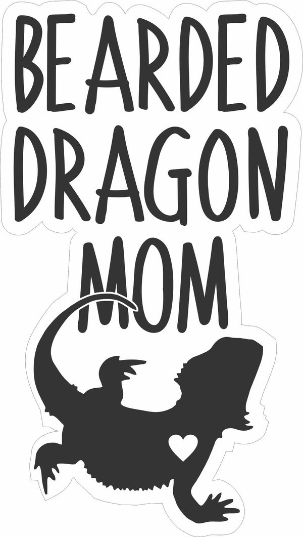 Cute Bearded Dragon Mom Decal - Bearded Dragon Sticker - Cute Bearded Dragon Stickers -Dragon Mom Decal - Bearded Dragon Decal - Cute Bearded Dragon Decal