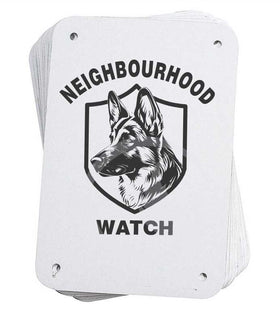 Neighbourhood Watch Sign - Beware Of Dog Sign - Warning Sign - Yard Sign - Decorative Sign - Dog Lover Sign - Guard Dog Sign - German Shepherd Sign