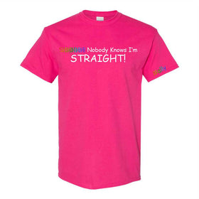 Shhh Nobody Knows I Am Straight #Ally - Cute LGTBQ+ T-shirt - Cute Gay T-shirt - Pride T-shirt - Pride Quote - LGTBQ+ T-shirt