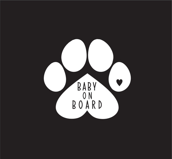 Cute Dog Decals - Baby On Board Decal - Dog On Board Decal - Baby On Board Sticker - Dog Stickers - Gift For Dog Lovers - Dog Lover Decals - Calgary Car Decals