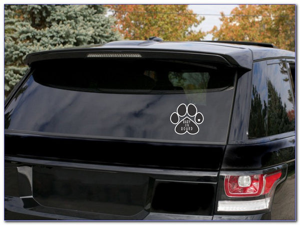 Cute Dog Decals - Baby On Board Decal - Dog On Board Decal - Baby On Board Sticker - Dog Stickers - Gift For Dog Lovers - Dog Lover Decals - Calgary Car Decals