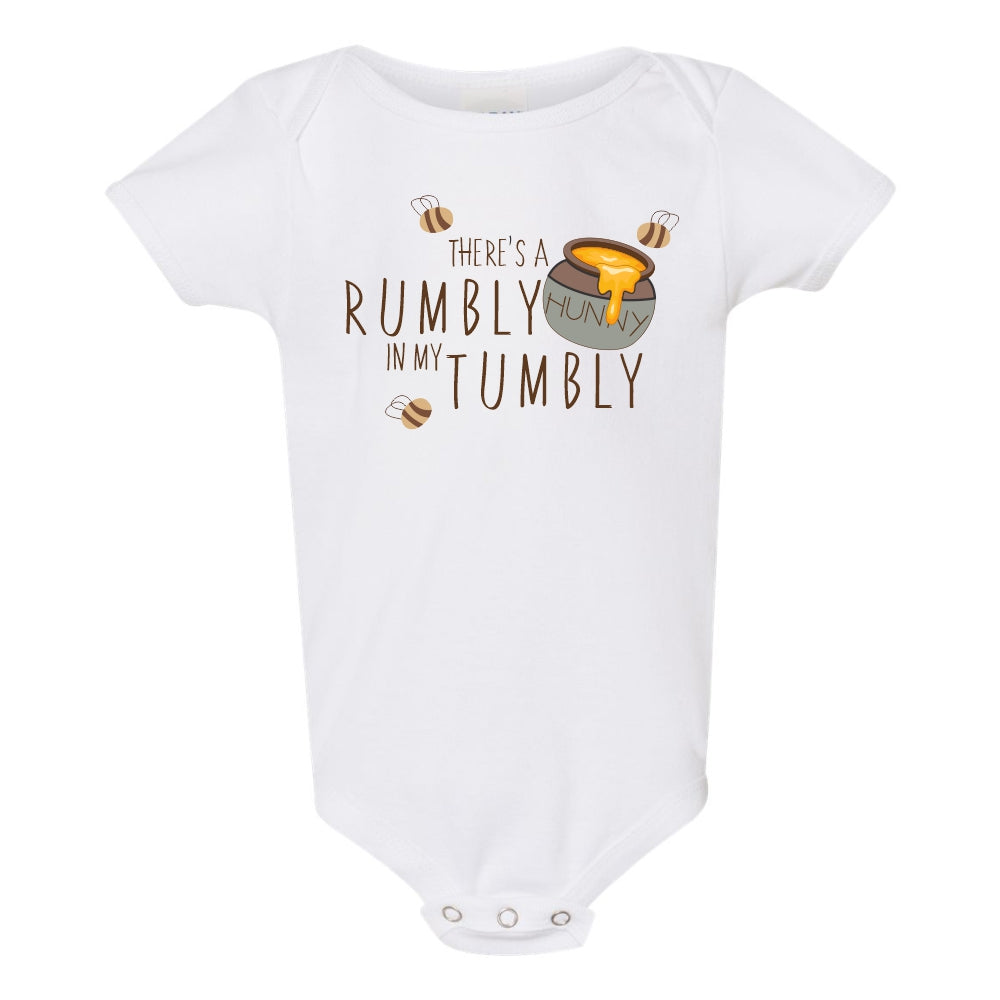 Cute Baby Onesie - There's A Rumbly In My Tummy - Winnie The Pooh