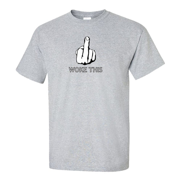 Funny Offensive Humour - Middle Finger T-shirt - Offensive T-shirt Sayings - Fuck Woke This - Guy Humour T-shirt - Gift For Him