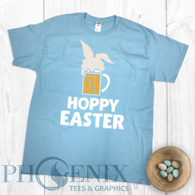 Hoppy Easter - Cute Easter T-shirt - Easter Quote T-shirt - Easter T-shirt - Rabbit T-shirt