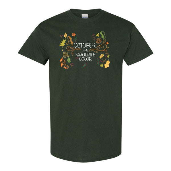 October is my favourite color - October quote - fall quote - cute fall t-shirt - october t-shirt