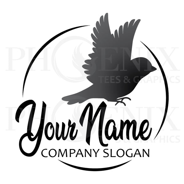 Sparrow Logo - Bird Logo - Animal Logo - Birding Logo - Pre-Made Logo