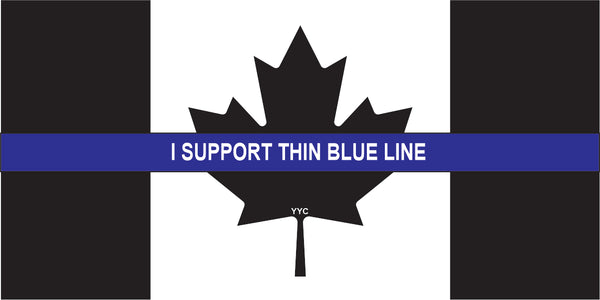 I Support The Thin Blue Line - Decal - Police Lives Matter Decal - Police Decal - Cop Decal - RCMP Decal - Canada Flag Decal - Calgary Car Decals