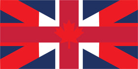 Canada Uk Flag - Canada - UK - National Flag - Patriotism - Expat Decal- Country Flag - Bumper Sticker - Car Decal - Car Graphics - Calgary Car Decal