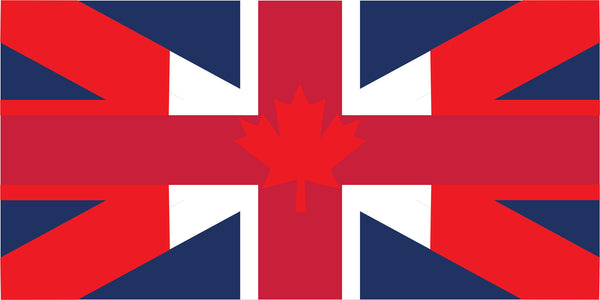 Canada Uk Flag - Canada - UK - National Flag - Patriotism - Expat Decal- Country Flag - Bumper Sticker - Car Decal - Car Graphics - Calgary Car Decal