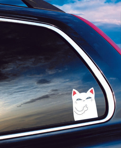 Funny Cat Decals - Rude Cat Decal - Funny Car Stickers - Decals For Cat Lovers - Cat Lovers Decals -  Calgary Car Decals
