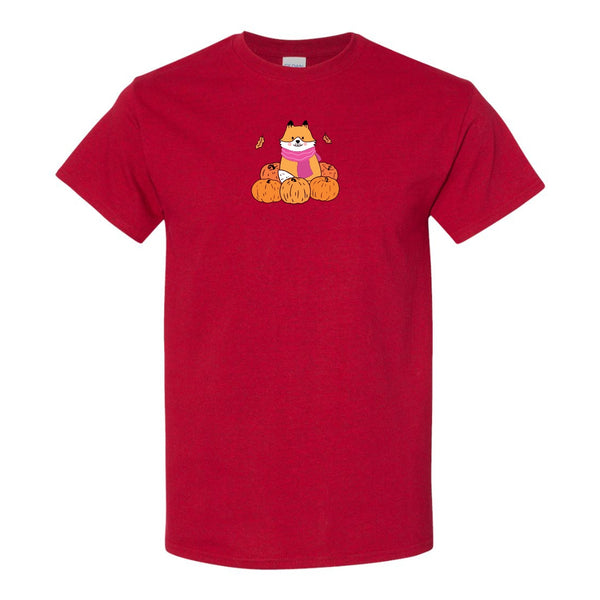 Cute Fox With Pumpkins- Fall T-shirt - Autumn T-shirt - Cute Fall T-shirt - Cute Fox T-shirt - Fox Lover's T-shirt