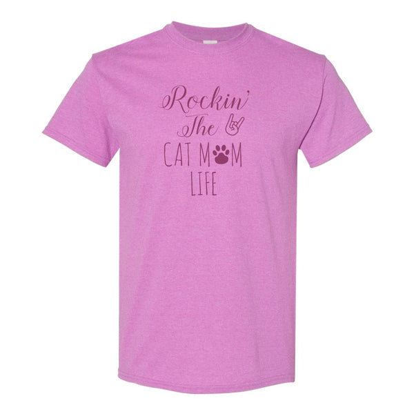 Rockin The Cat Mom Life - Cat Quote T-shirt - Cat Mom - Birthday Gift - Mother's Day