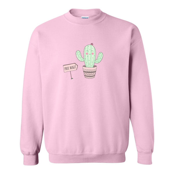 Free Hugs - Funny T-shirt Quote - Cactus Sweat Shirt - Cute Cactus Sweat Shirt - Mom Sweater - Funny Mom Sweater