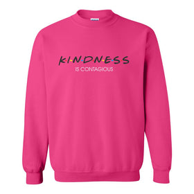 Pink Shirt Day Sweat Shirt  - Kindness Is Contagious - Anti Bullying Sweat Shirt
