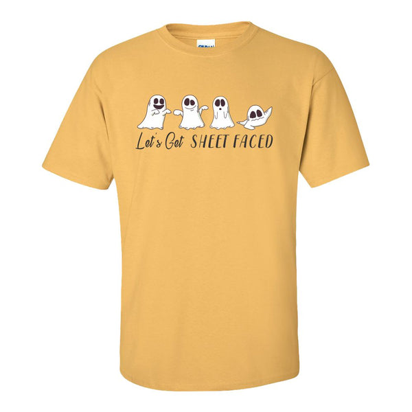 Let's Get Sheet Faced - Funny Halloween T-shirt