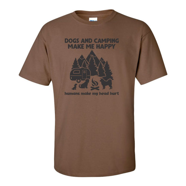 Dogs And Camping Makes Me Happy - Camping T-shirt- Cute Camping T-shirt - Dog Lovers T-shirt - Camping Lovers T-shirt - Cute Dog T-shirt