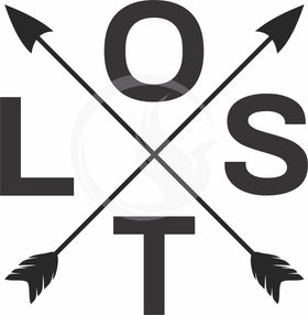 Lost Car Decal - Cute Car Decal - Lost with Cross Arrow Decal - Explorer Decal - Window Decal - Car Decal