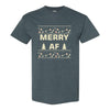 Merry AF - Cute Christmas T-shirt - Christmas Quote T-shirt- Chirstmas T-shirt