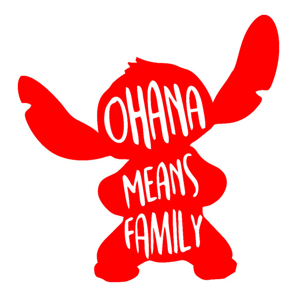 Vinyl Decal - Ohana Means Family