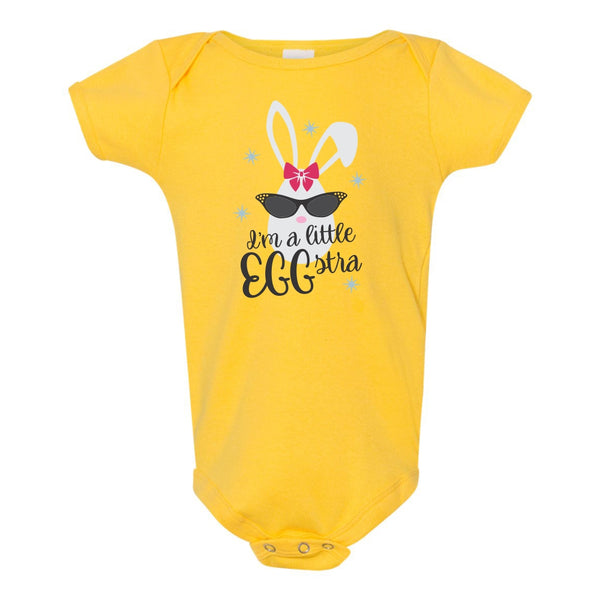 I'm A Little Eggtra & Im Eggrta Cool - Cute Easter Baby Onesie - Baby Clothes -  Easter Onesie