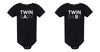 Cute Twin Onesie - Baby A Twin Baby B - Twin Onesie - Funny Baby Onesie
