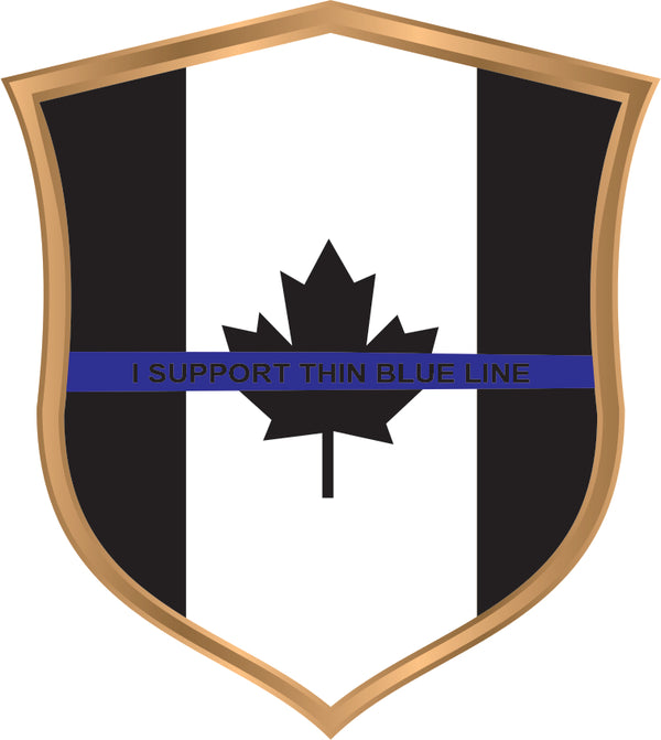 I support thin blue line - police decal - RCMP Decal - Canada Police Decal - Canadian Decal - Car Decal - Car Graphics - Calgary Car Decals