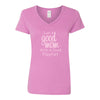 Just A Good Mom With A Hood Playlist - Cute Mom Quote - Mother's Day Gift - V-neck T-shirt