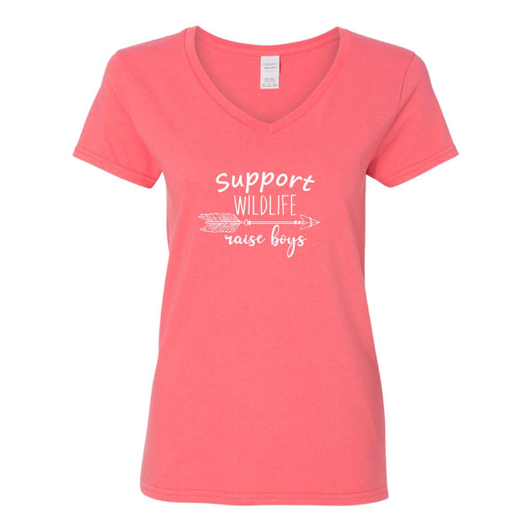 Support Wildlife, Raise Boys - Mom Quote - Mother's Day Gift T-shirt