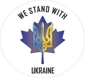 We Stand With Ukraine Decal - Ukrainian Sticker - Ukraine Pride Decal - Custom Car Decals