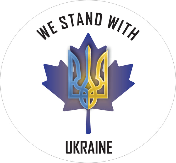 We Stand With Ukraine Decal - Ukrainian Sticker - Ukraine Pride Decal - Custom Car Decals